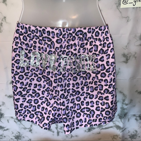 Leopard Print PINK PJ SHORTS VICTORIAS SECRET - Picture 3 of 16
